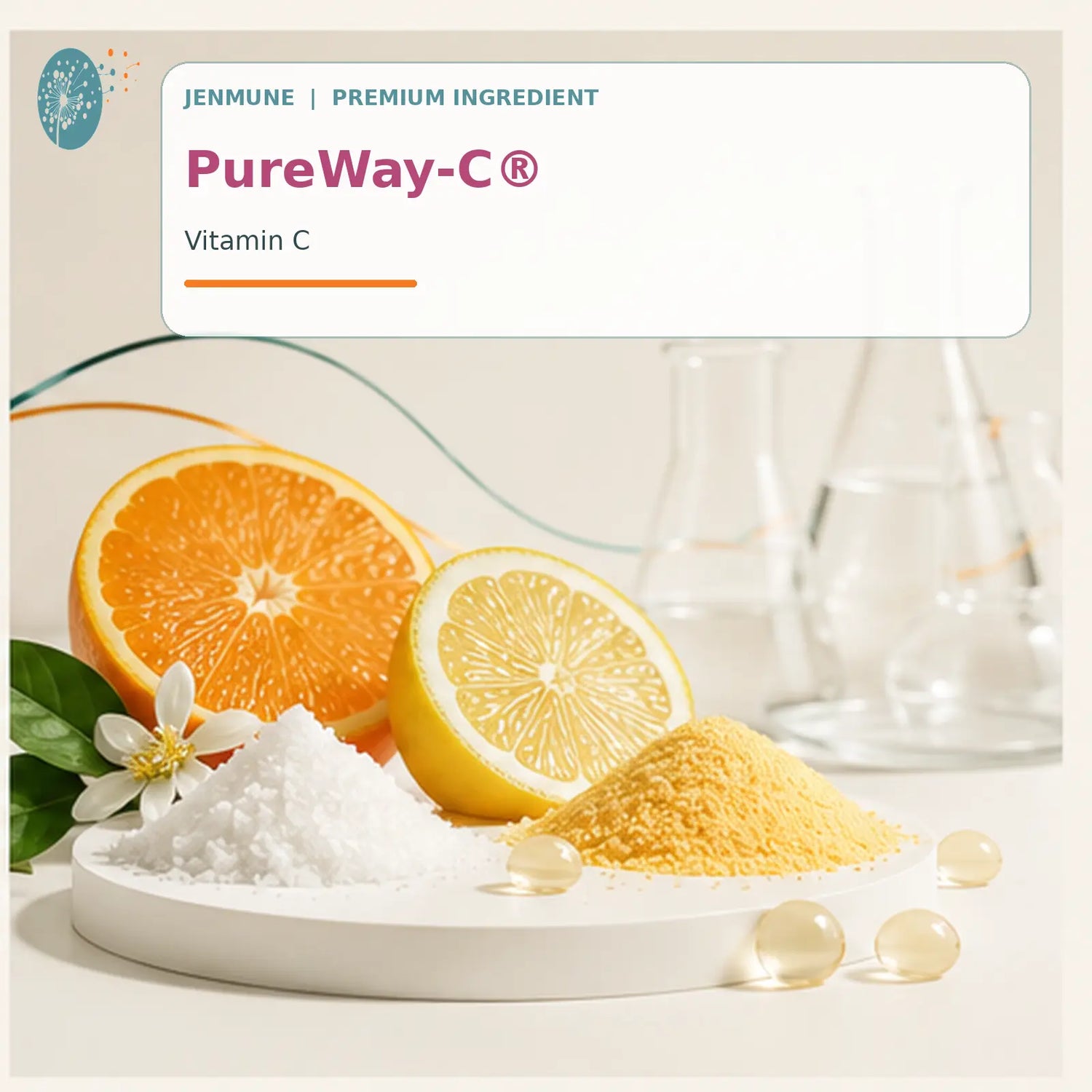 PureWay-C microencapsulated Vitamin C in Jenmune for rapid cellular absorption and immunity